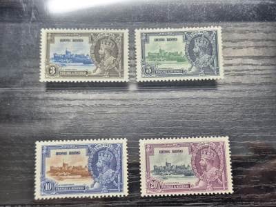 博彦收藏6月3日邮票专场 - 香港1935乔治五世银禧新票一套 原胶背贴 上品