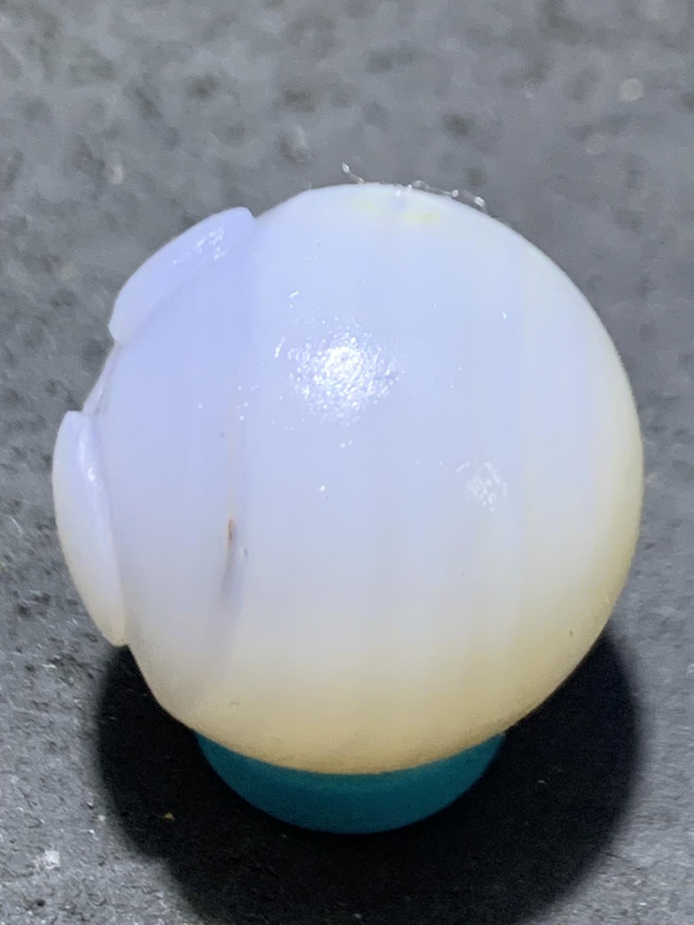 精美高玉化亚光海洋玉髓手工俏色巧雕一心向佛随形圆珠一个！，，