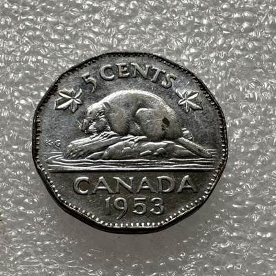 🌹外币初藏🌹🐯第27场 每周二四六晚8点 - 加拿大1953年5分