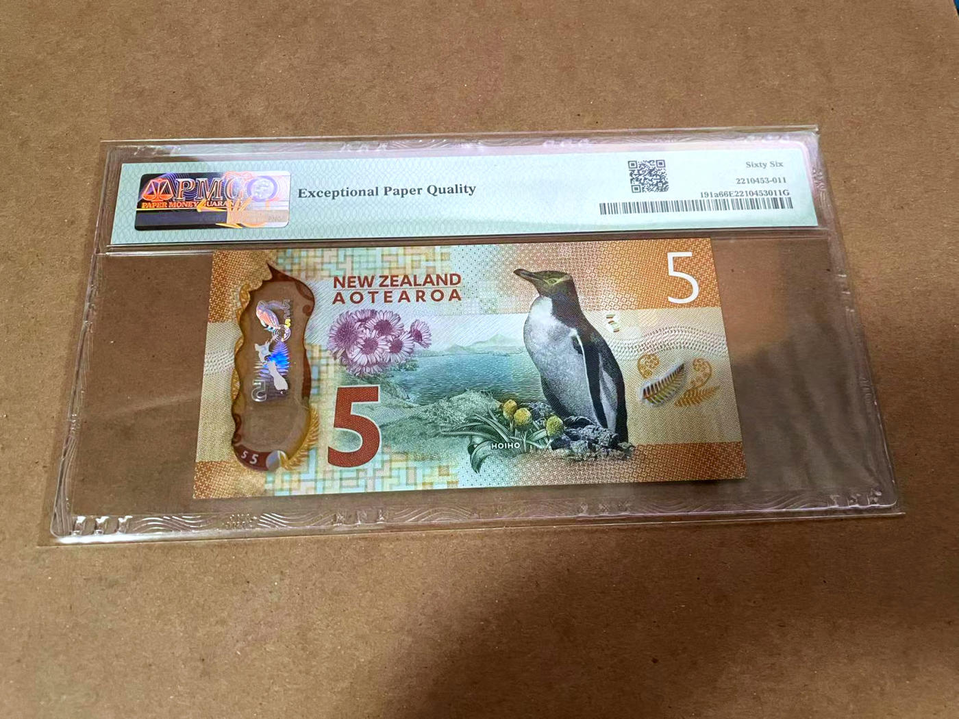 【Blue Auction】✨世界纸币精拍第480期【精】 【获奖钞无47】新西兰 2015-16年 PMG66EPQ 