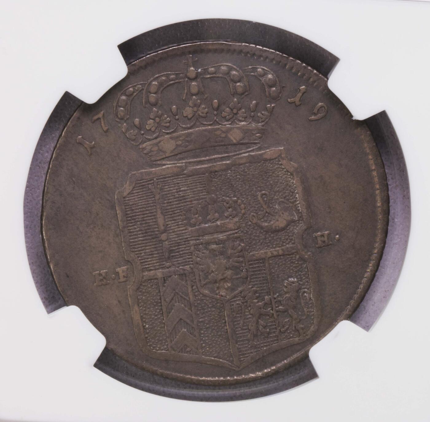 NGC-XF40 1719普鲁士占领格尔兰德半泰勒银币唯一有分极罕见