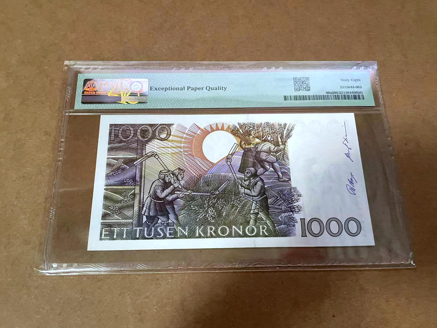 【Blue Auction】✨世界纸币精拍第480期【精】  【初版冠军分】瑞典 1989-92年1000克朗 大胡子  PMG68EPQ超高分