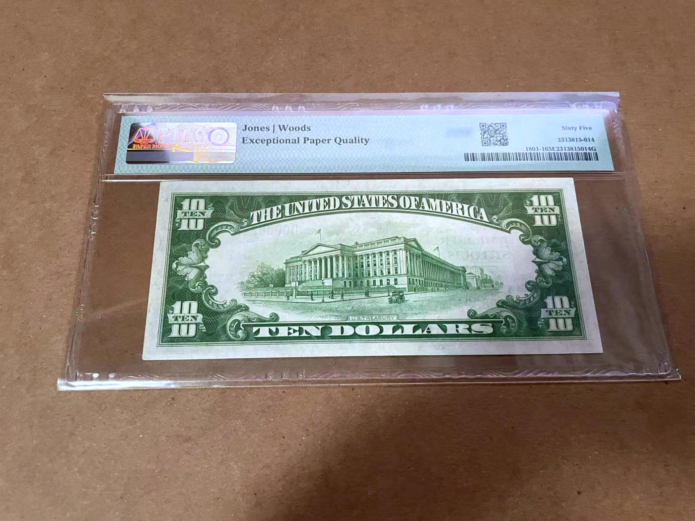 【Blue Auction】✨世界纸币精拍第480期【精】 【822小号】美国 密苏里州 1929年10美金 国民券 PMG65EPQ