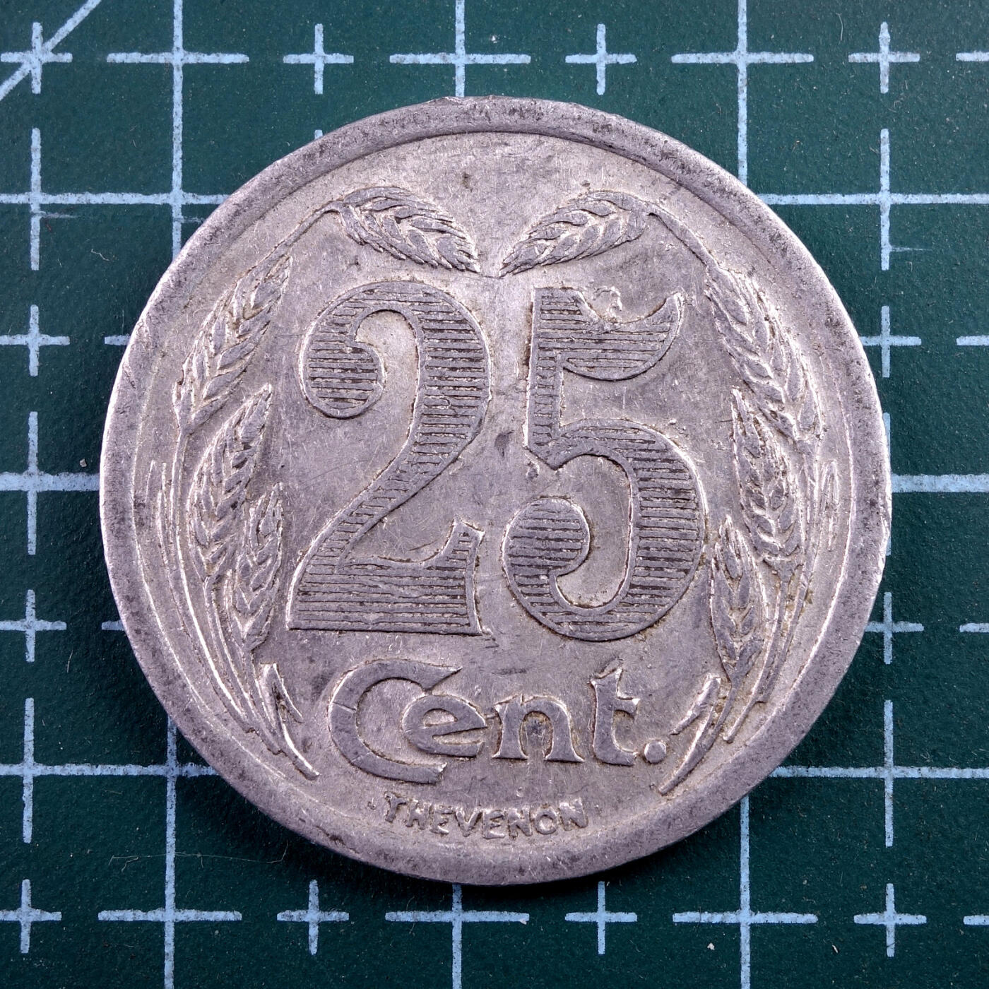 天业钱币散币、银币拍卖第43次专场 全场0元起拍0佣金转发分佣，欢迎围观参拍 阿尔及利亚1921年25分紧急状态币