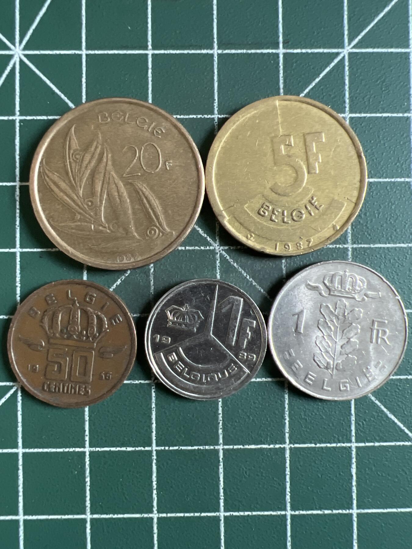 第610期 硬币专场 （无押金，捡漏，全场50包邮，偏远地区除外，接收代拍业务） 比利时一套5枚