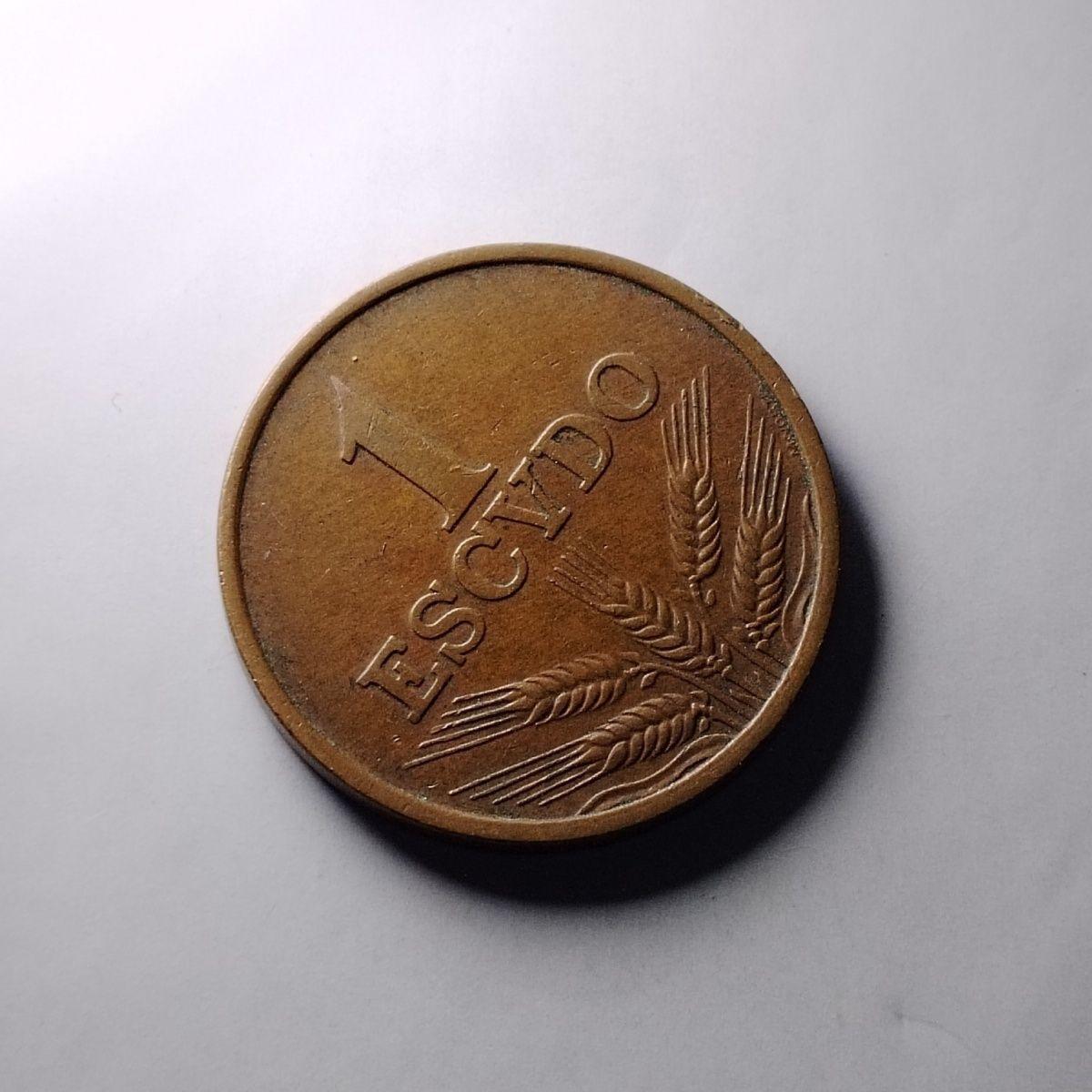 240523 葡萄牙硬币1973年1埃斯库多26mm铜币 欧洲钱币保真按图发货8308