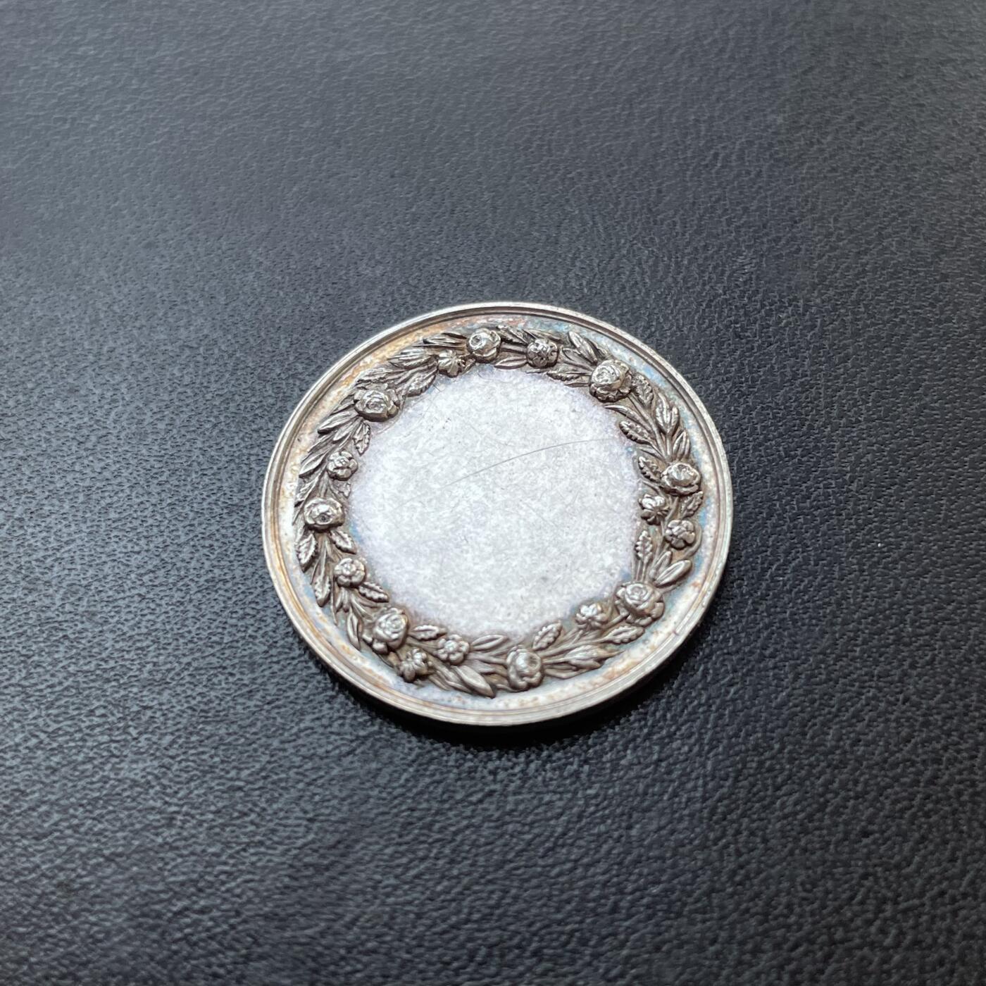 「木头集藏」章牌专场-第41期 法国婚礼银章  直径：24mm，5g，边铭：蜜蜂 ARGENT （1860-1879年）