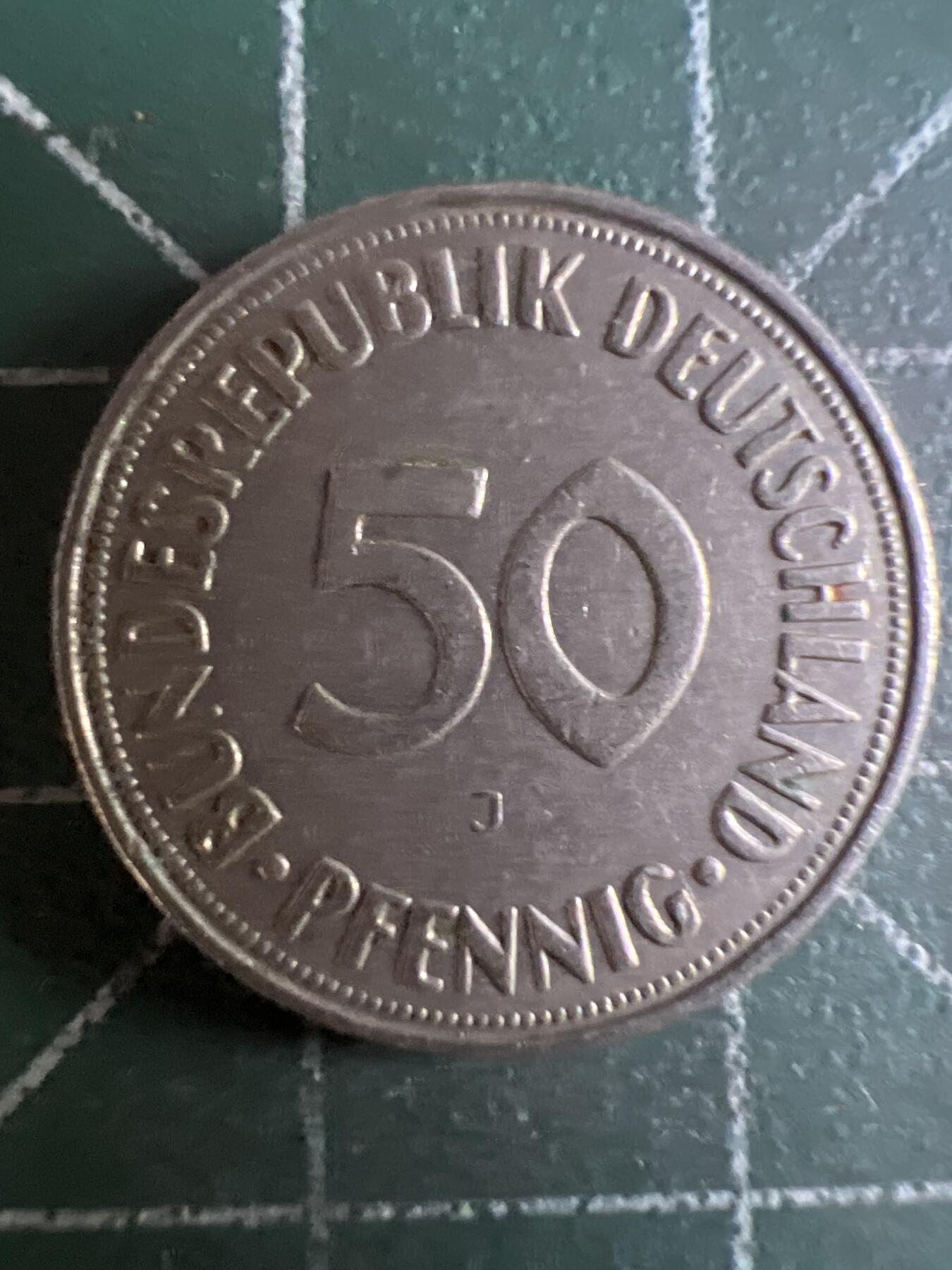 第610期 硬币专场 （无押金，捡漏，全场50包邮，偏远地区除外，接收代拍业务） 德国50分 J