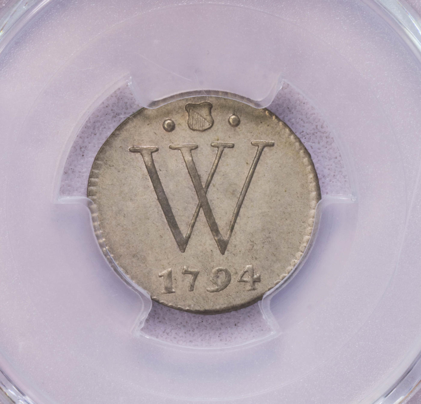 PCGS-MS63 1794荷属西印度2ST银币亚军一年版全深打老包浆