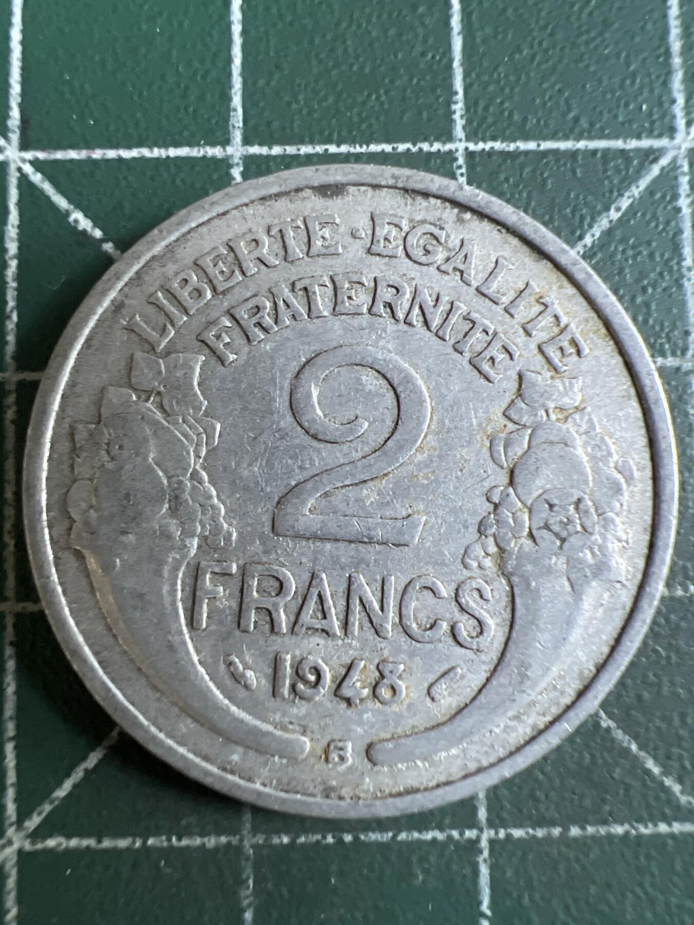 第610期 硬币专场 （无押金，捡漏，全场50包邮，偏远地区除外，接收代拍业务） 法国2法郎