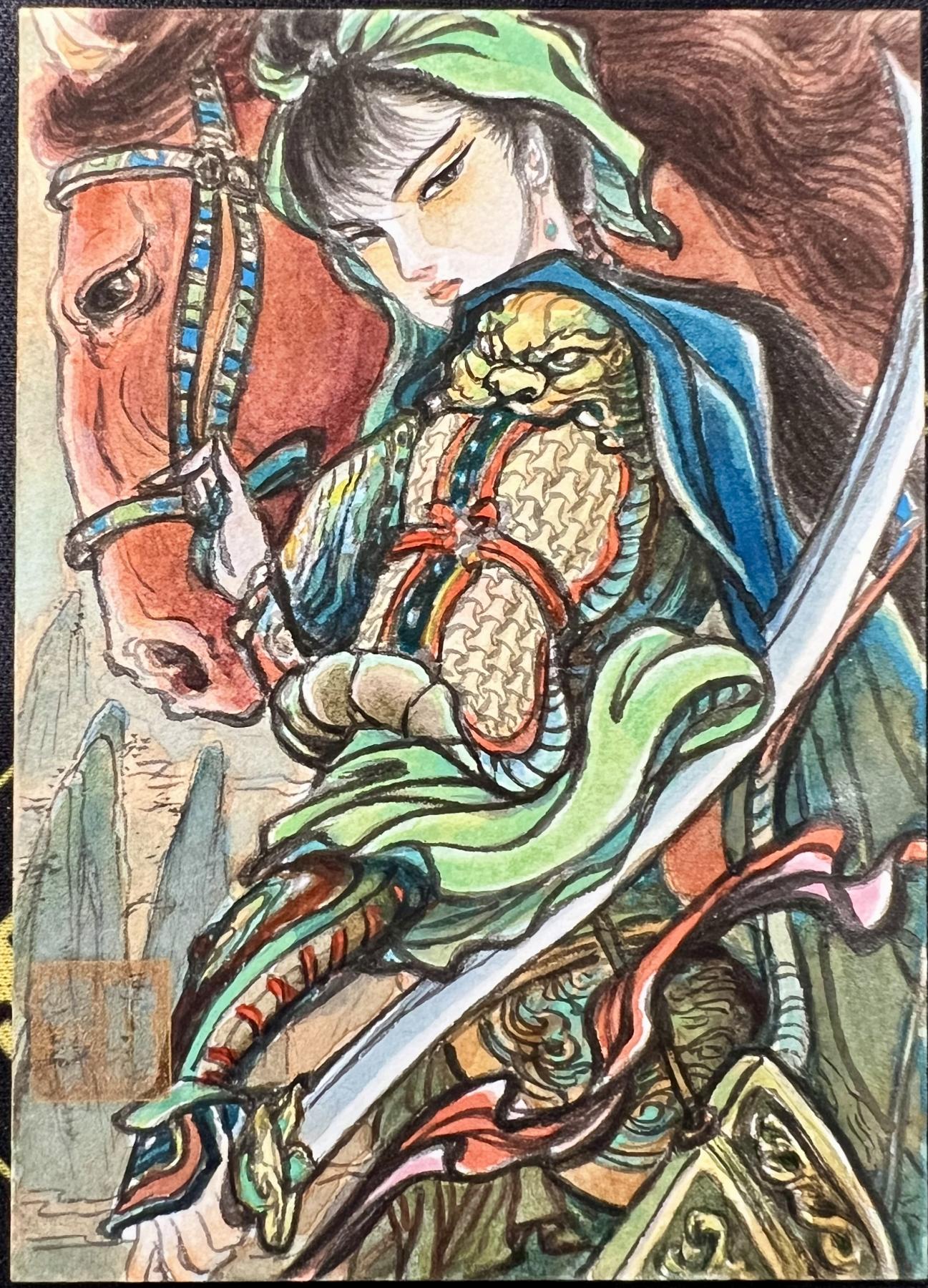 白泽拍卖卡牌专场第2期 2024 权迎东手绘卡 一丈青扈三娘