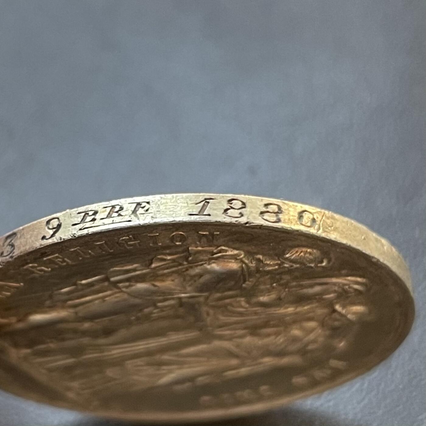 「木头集藏」章牌专场-第41期 1880年法国婚礼镀金银章 直径：37 mm，21.5g，边铭：烟斗 ARGENT