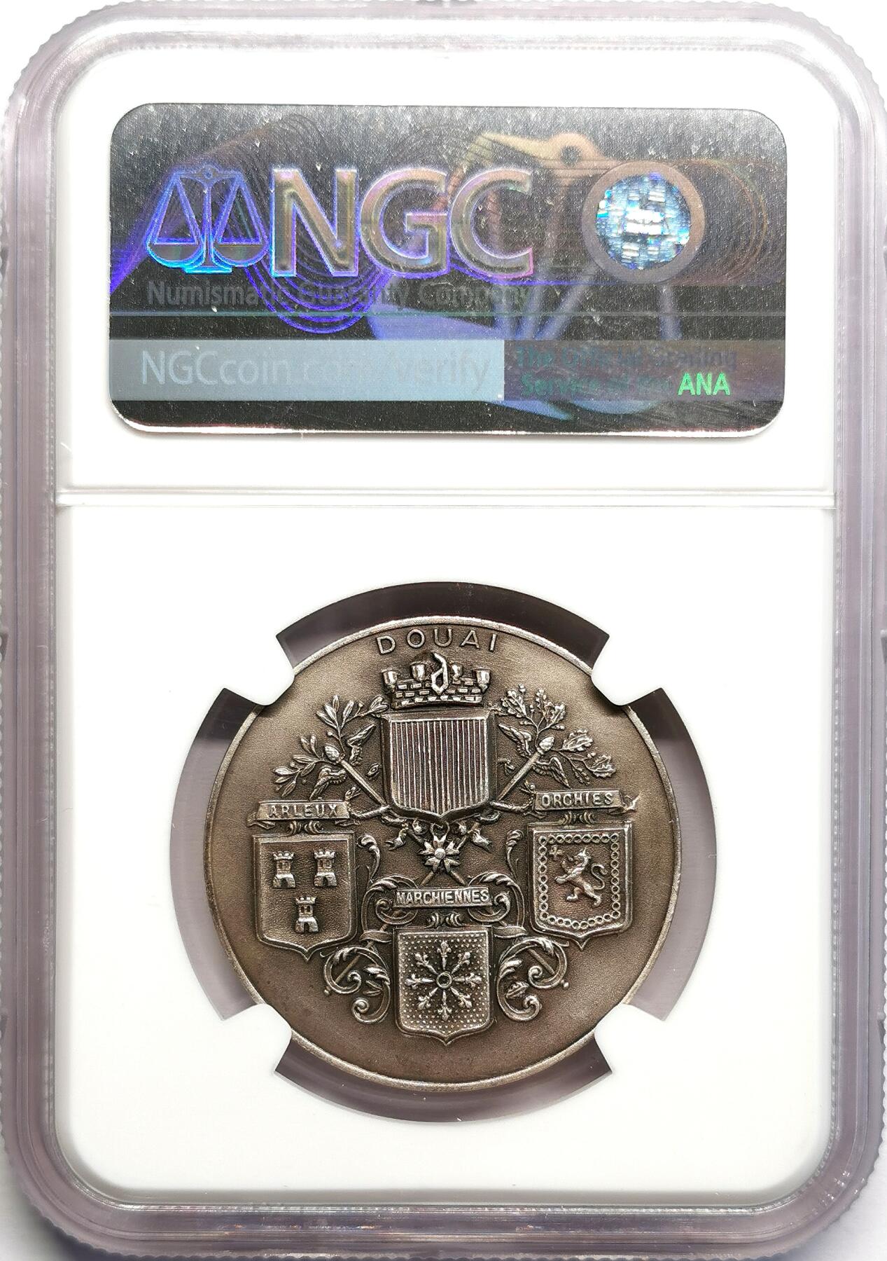 凡希社世界钱币微拍第二百七十期 十九世纪法国杜埃商会纪念银章NGC-MS64