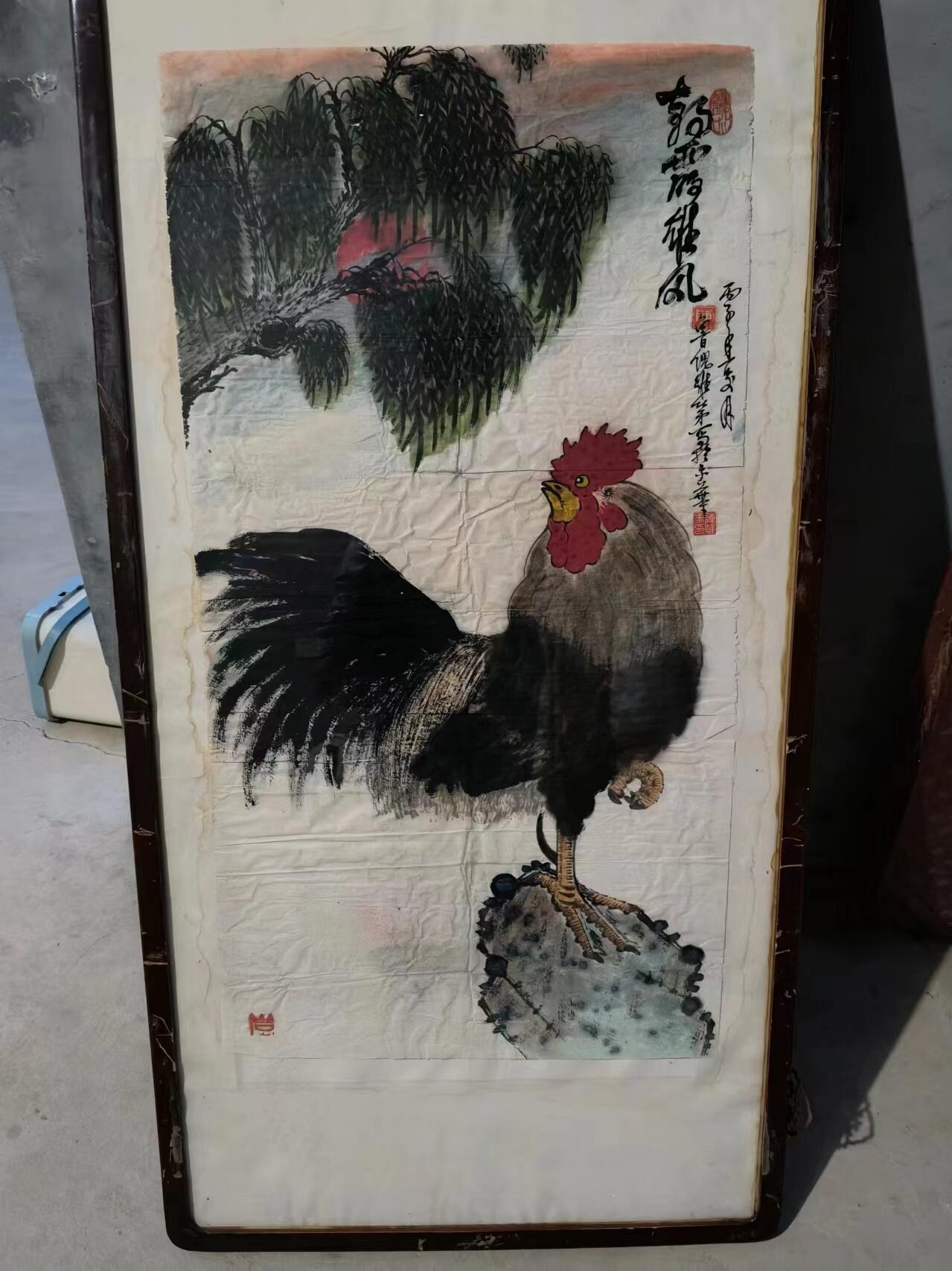 画家陈维东作品【朝霞雄风】，纯手绘，画工精美大气，包老