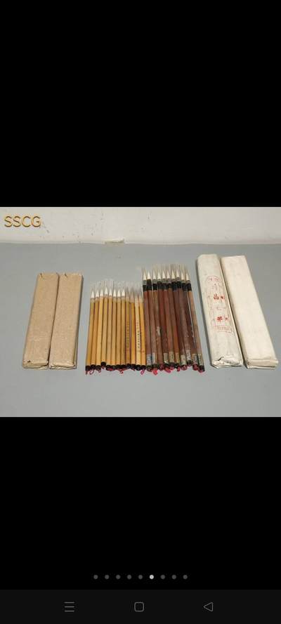 八十年代老毛笔 ‖ 供销社库存毛笔  纯羊毫毛笔：大白云、小白云； 纯狼毫毛笔：中狼毫、小狼毫；  文人专用毛笔！十支一包！ - 八十年代老毛笔 ‖ 供销社库存毛笔  纯羊毫毛笔：大白云、小白云； 纯狼毫毛笔：中狼毫、小狼毫；  文人专用毛笔！十支一包！