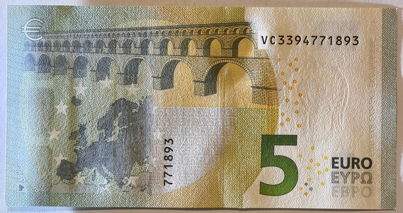 紫瑗钱币——第355期拍卖——纸币场 欧元 西班牙 2013年 加尔桥 5欧元 UNC