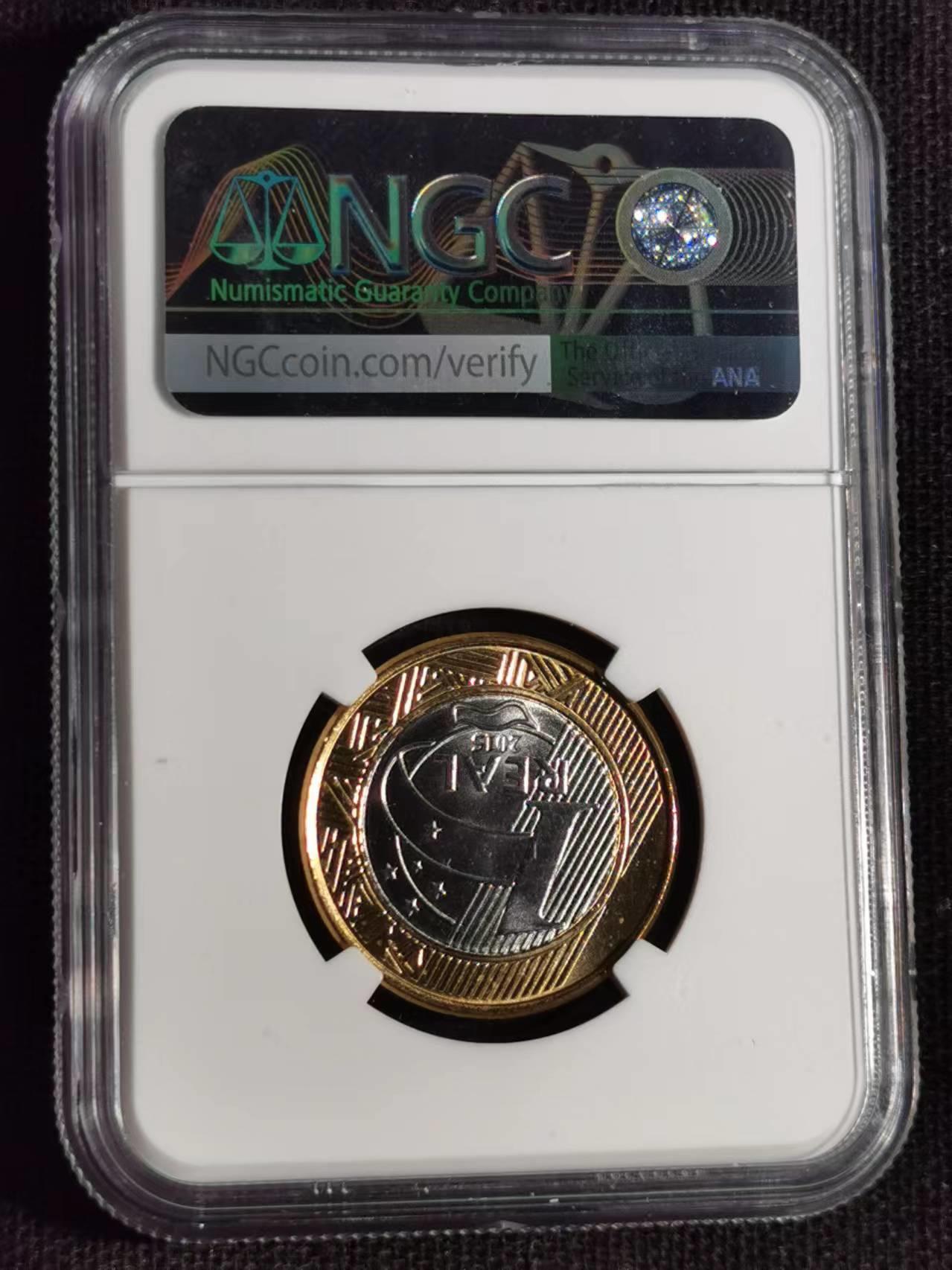 刘世昌艺术品销售中心～虎踞龙蟠*金杨在线联拍群第513期 巴西2015年里约奥运会～残奥田径纪念币（NGC MS66 串号：6421401-027）1枚。