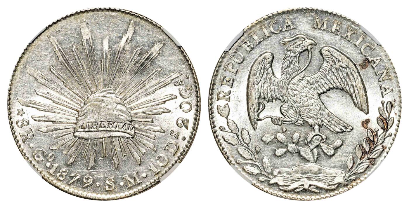 宜和2024年春季拍卖会 金银锭&古钱专场&机制币专场 6月1日 1853-1893年墨西哥鹰洋8瑞尔银币一组五枚