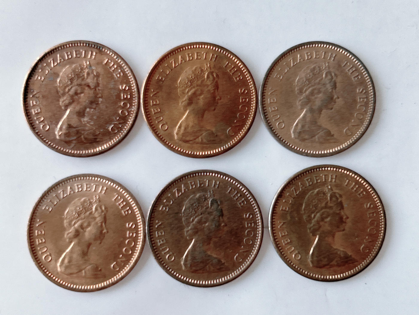 第一海外回流一元起拍收藏 散币专场 第91期 福克兰群岛1/2便士铜币 6枚