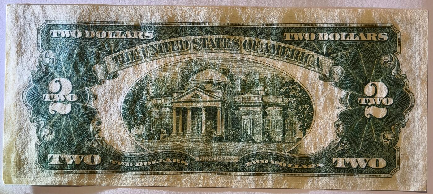 紫瑗钱币——第355期拍卖——纸币场 美国 1953年 B序列 托马斯·杰斐逊 2美元 红印 政府券 UNC