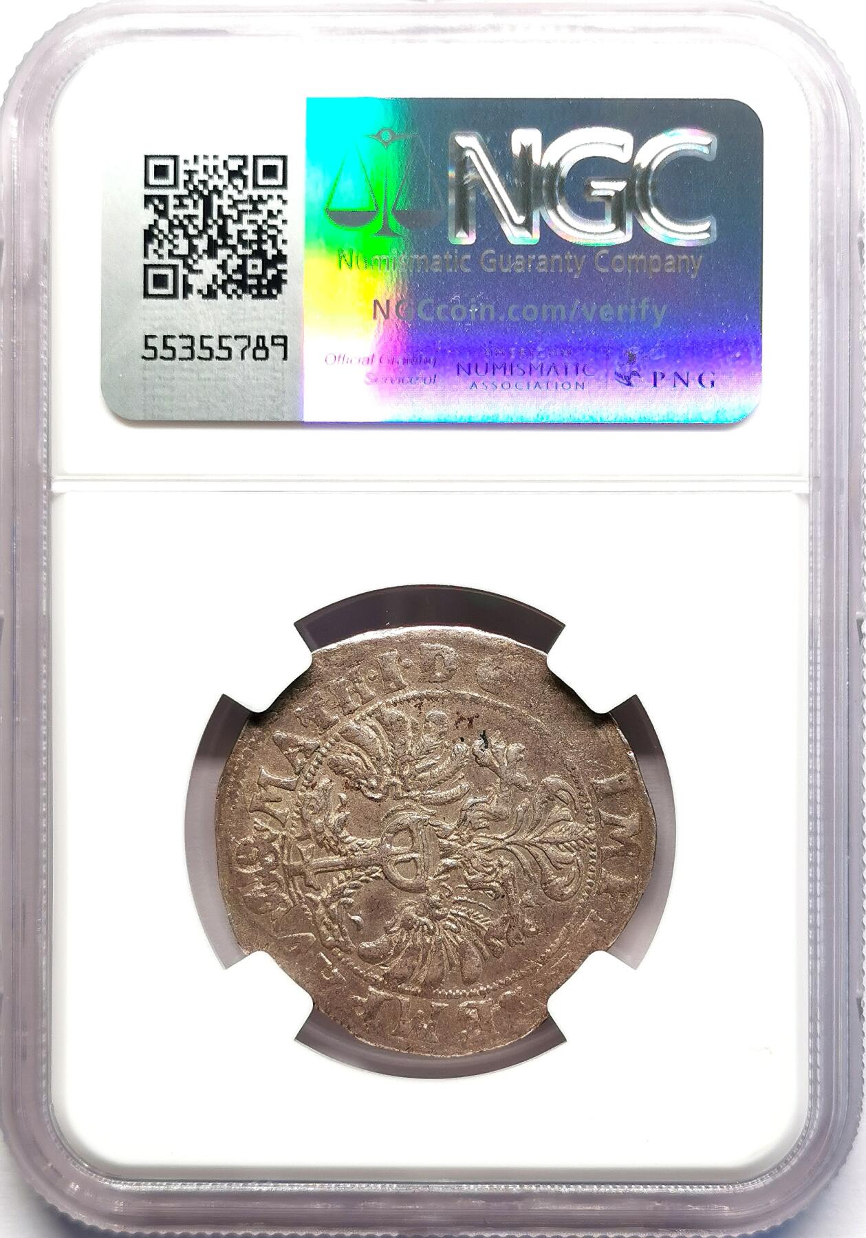 凡希社世界钱币微拍第二百七十期 1614-19德国奥尔登堡-马提亚斯双头鹰1S银币NGC-AU58