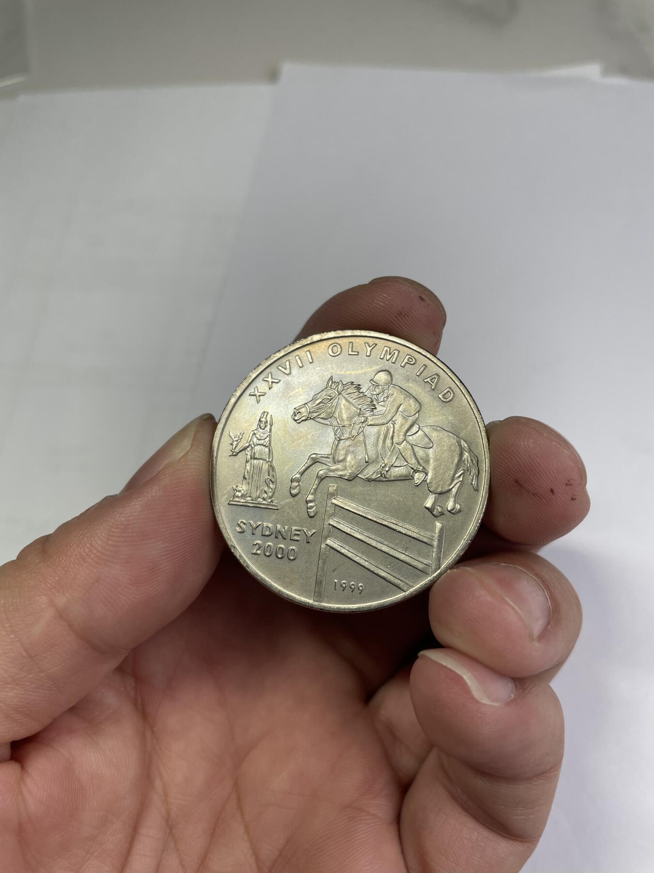 2024年集古藏今外币拍卖第七期-第9场—（总第69拍） 38mm1999年阿富汗50阿尼-纪念2000年悉尼奥运会纪念币