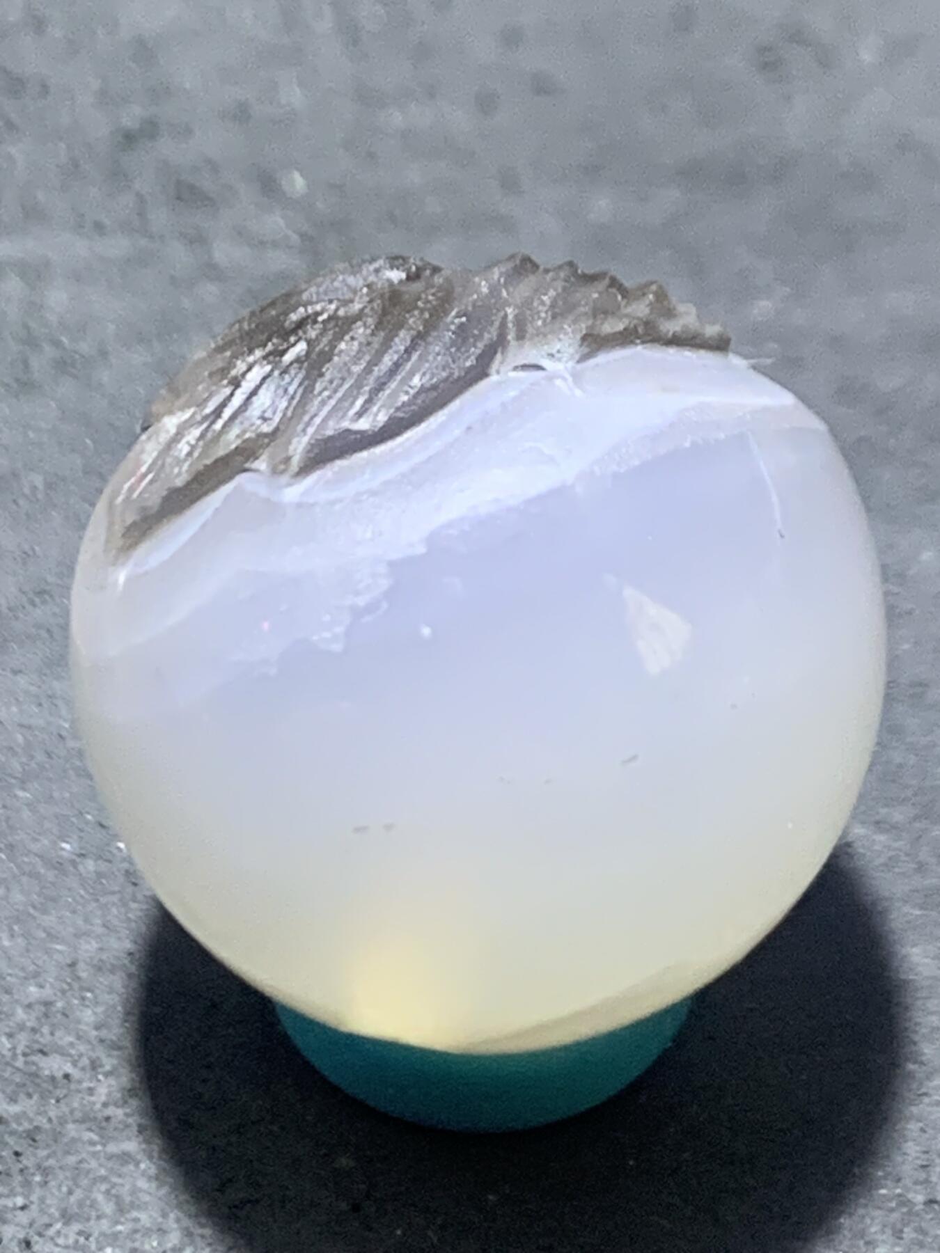 精美高玉化亚光海洋玉髓手工俏色巧雕树叶随形2.0圆珠一个！寓意：大业有成