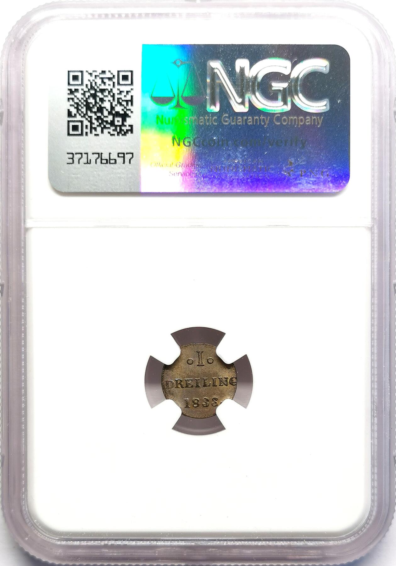 凡希社世界钱币微拍第二百七十期 1833德国汉堡3芬尼银辅币NGC-MS64