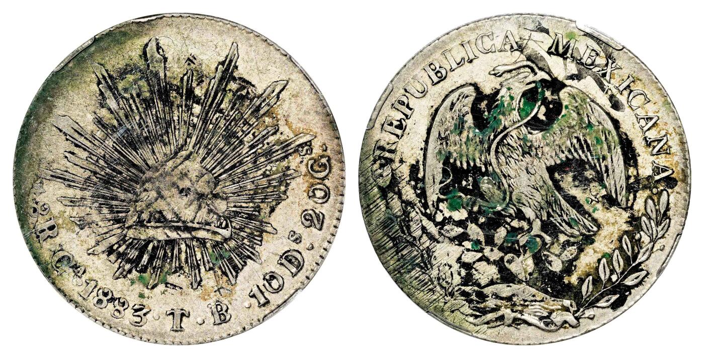 宜和2024年春季拍卖会 金银锭&古钱专场&机制币专场 6月1日 1883年墨西哥鹰洋8瑞尔银币