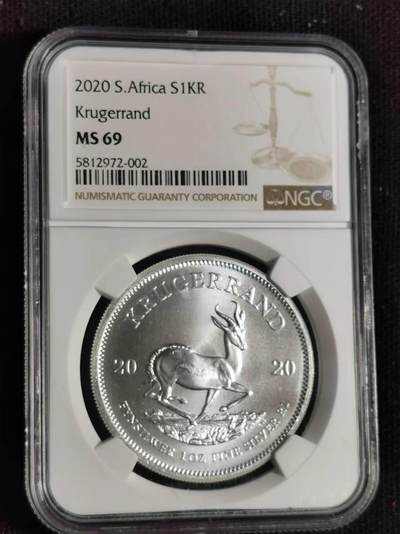 刘世昌艺术品销售中心～虎踞龙蟠*金杨在线联拍群第510期 - 南非2020年“克鲁格-羚羊”1盎司银币（NGC MS69 串号：5812972-002）1枚。