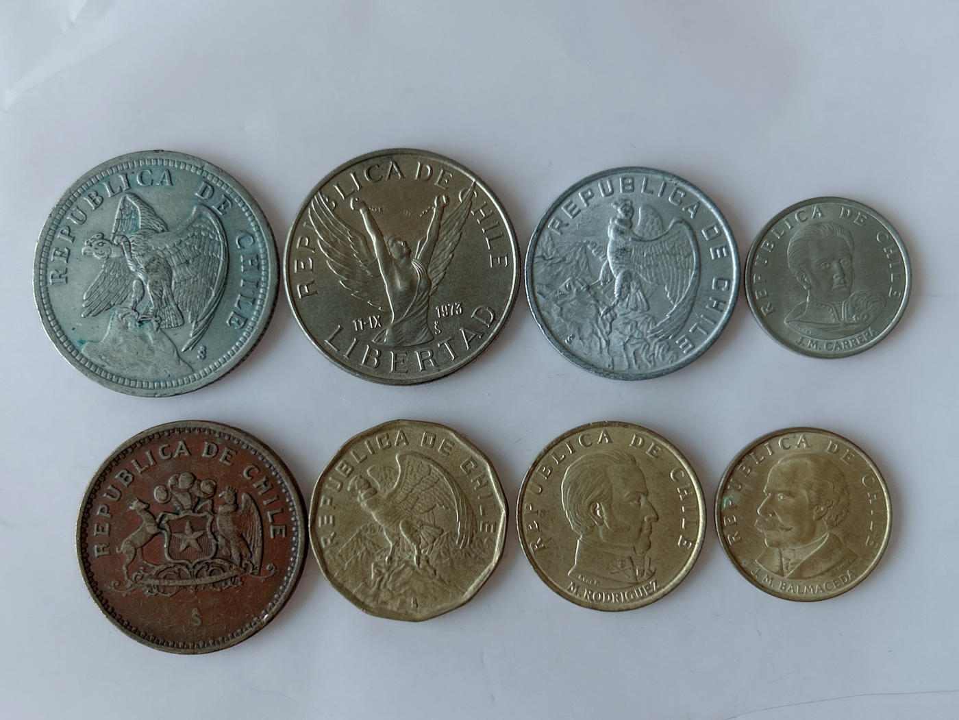 第一海外回流一元起拍收藏 散币专场 第91期 智利硬币 8枚