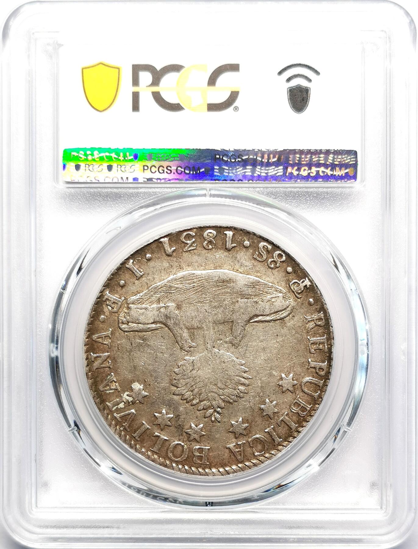 凡希社世界钱币微拍第二百七十期 1831玻利维亚8SOL大银PCGS-XF45