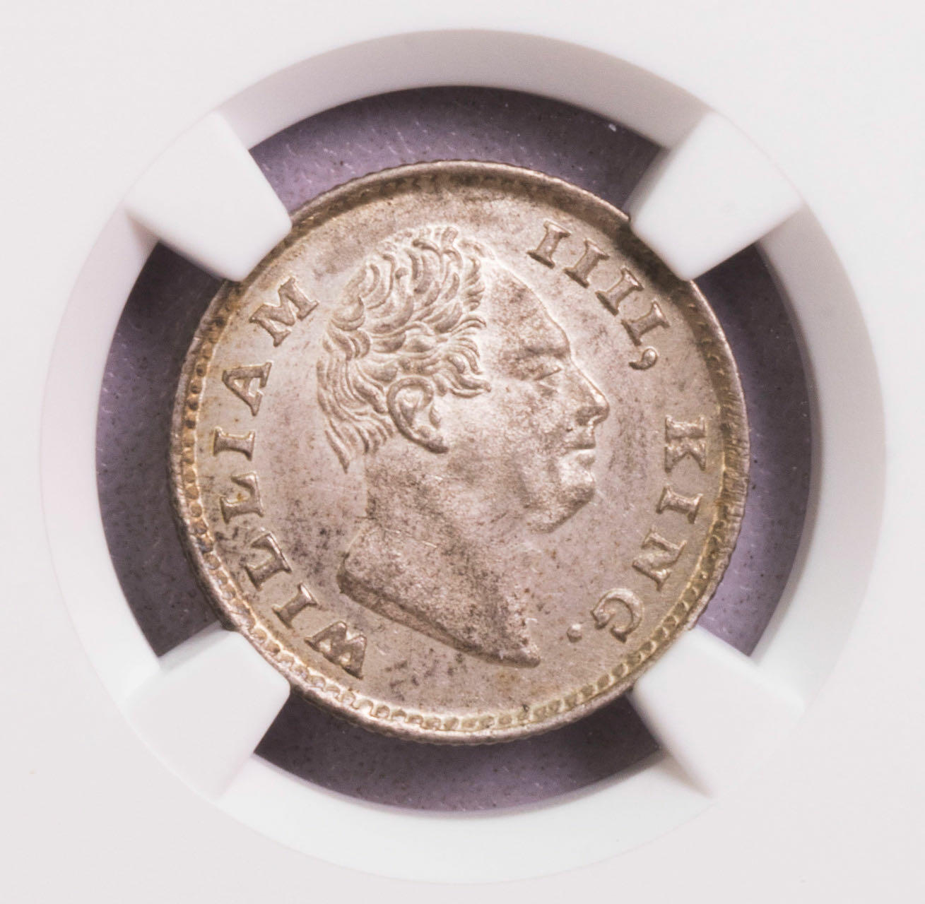 NGC-MS64 1835印度威廉四世1/4卢比银币季军完美品纸袋包浆