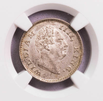 NGC-MS64 1835印度威廉四世1/4卢比银币季军完美品纸袋包浆 - NGC-MS64 1835印度威廉四世1/4卢比银币季军完美品纸袋包浆