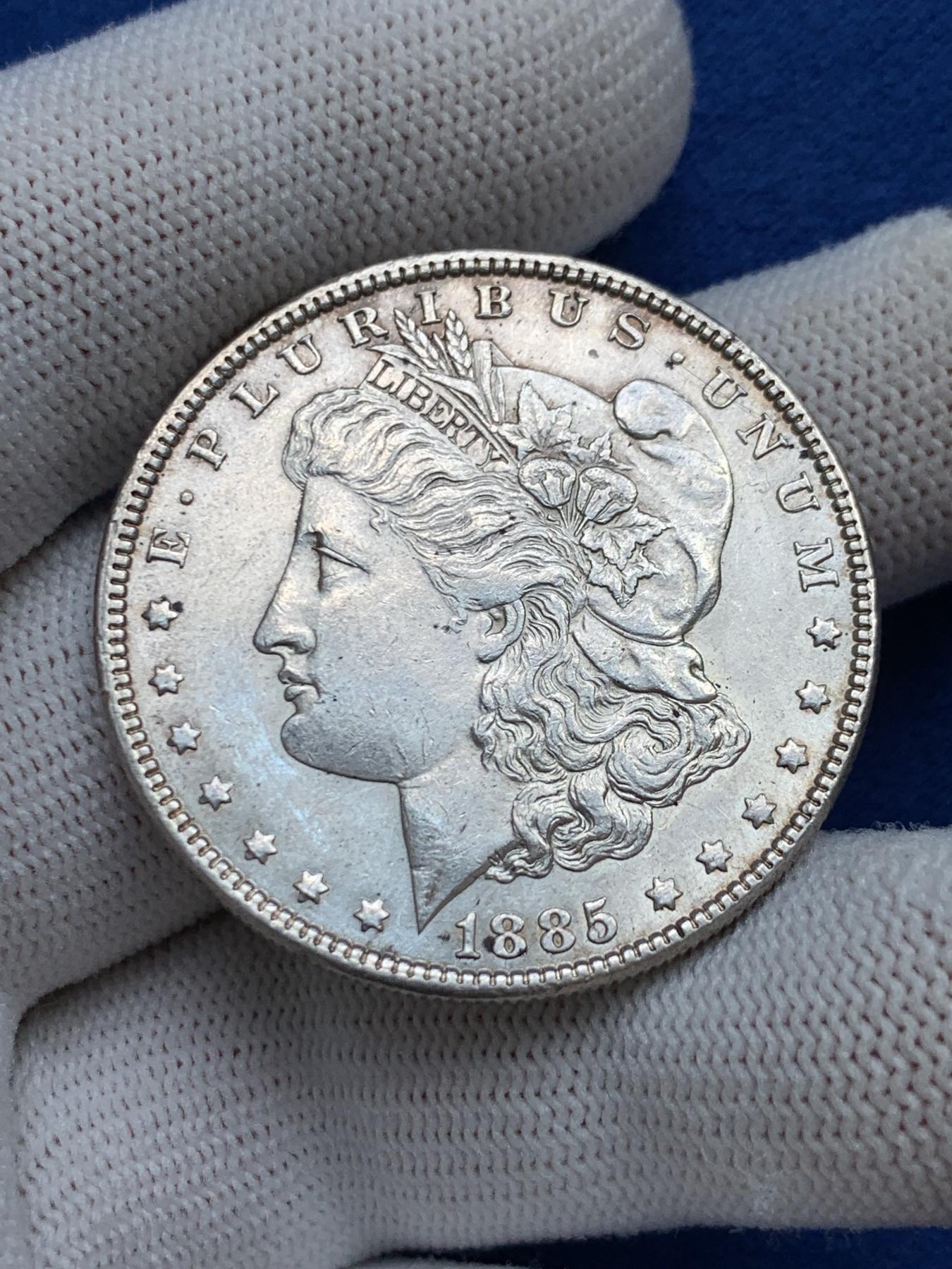 《竞宝斋》第272场- 周日，周一，周二  3场连拍 （全场包邮） 美国1885年摩根银币