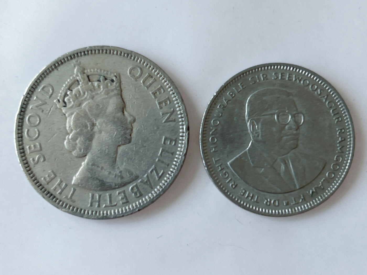 第一海外回流一元起拍收藏 散币专场 第91期 毛里求斯1卢比 两个版本