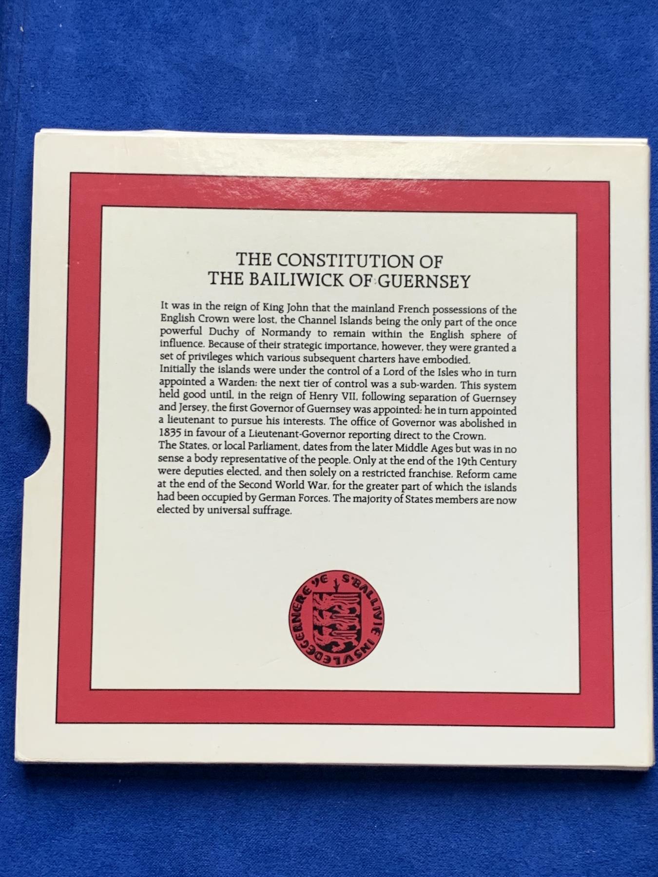 《竞宝斋》第272场- 周日，周一，周二  3场连拍 （全场包邮） 格恩西1986英国皇家造币厂官方流通套币