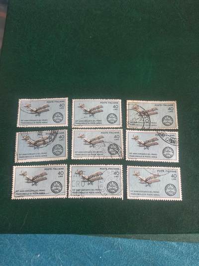 258意大利1967年 首枚航空邮票发行50周年 双翼飞机 邮票1全 - 258意大利1967年 首枚航空邮票发行50周年 双翼飞机 邮票1全