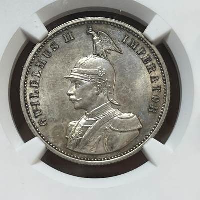 NGC-MS62 1890德属东非1卢比银币五彩包浆低评 - NGC-MS62 1890德属东非1卢比银币五彩包浆低评