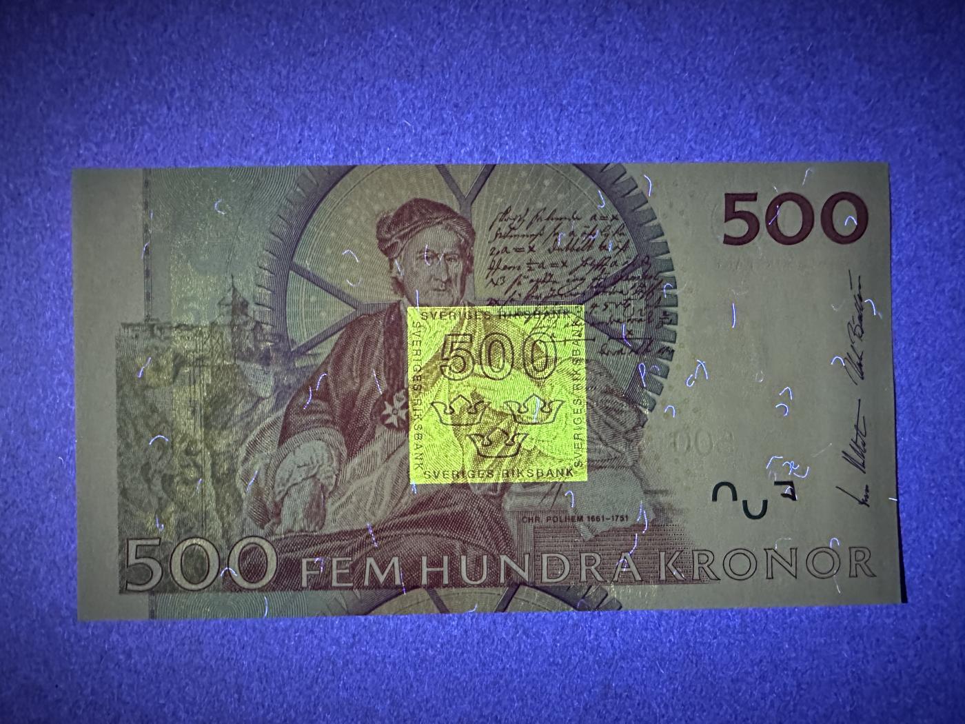 《张总收藏》151期-外币周日精品场 瑞典500克朗 UNC 2001年 瑞典国王卡尔十一世 无4绝品