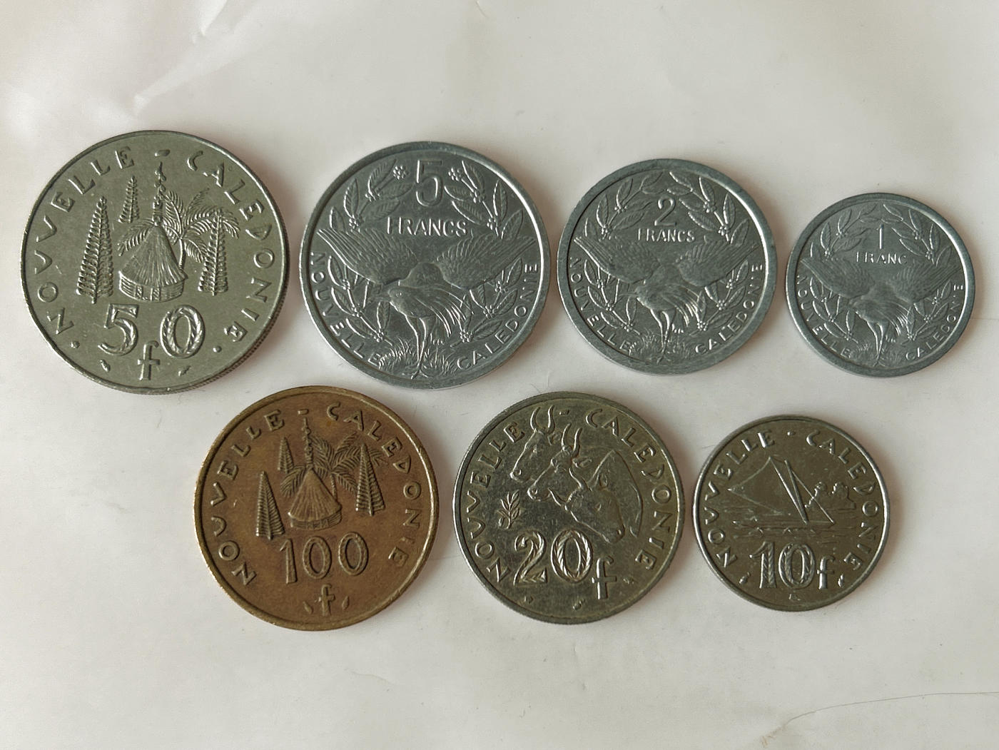 第一海外回流一元起拍收藏 散币专场 第92期 法属新喀里多尼亚7枚套