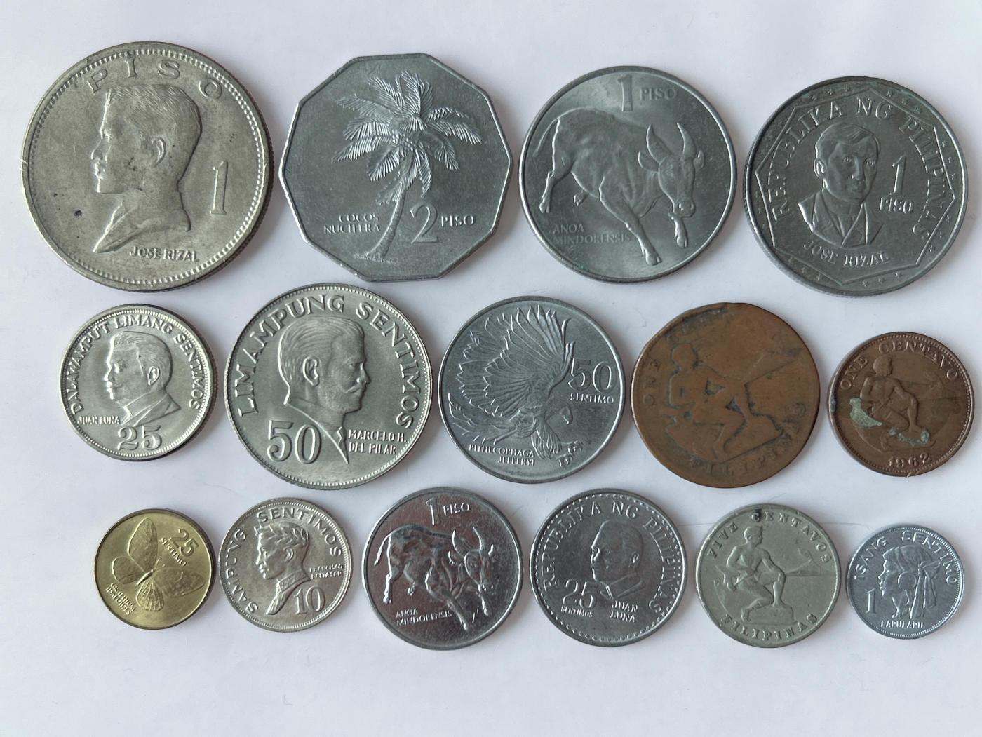第一海外回流一元起拍收藏 散币专场 第92期 菲律宾硬币 15枚 无重复