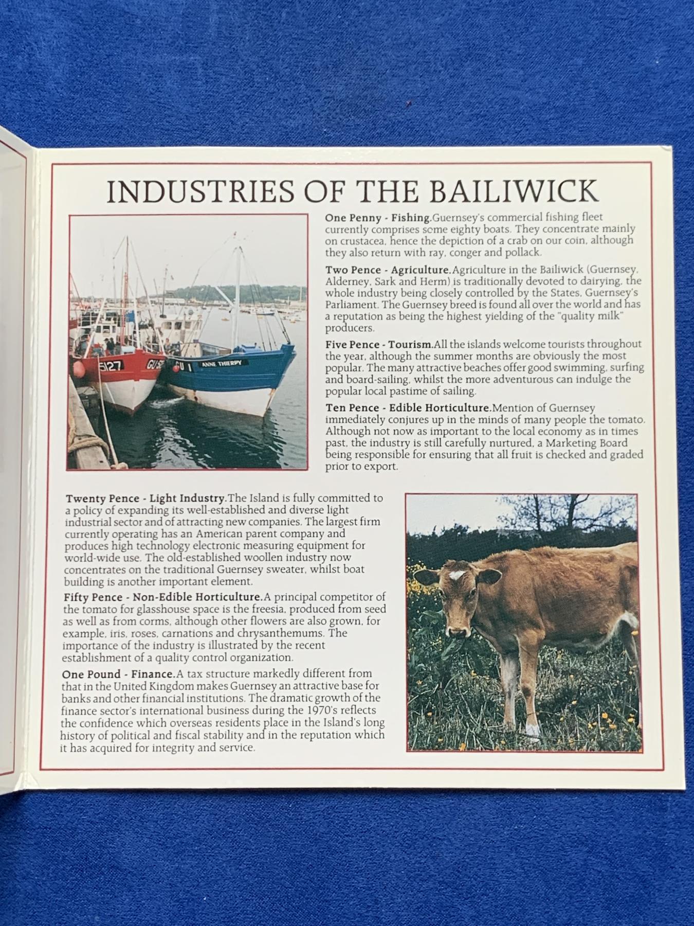 《竞宝斋》第272场- 周日，周一，周二  3场连拍 （全场包邮） 格恩西1986英国皇家造币厂官方流通套币