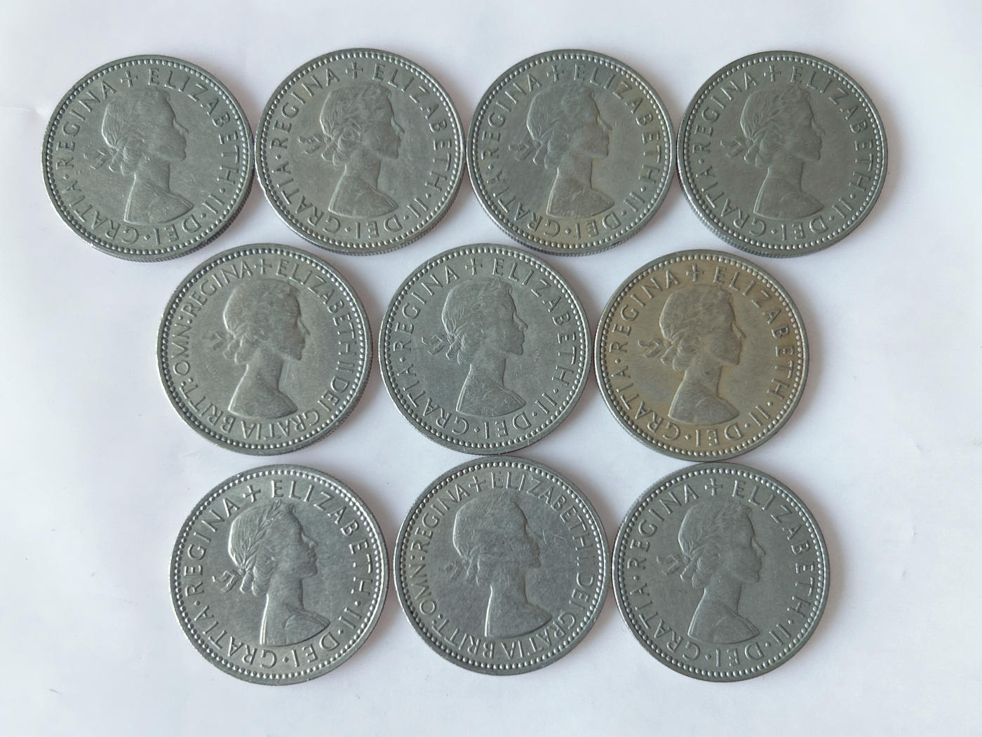 第一海外回流一元起拍收藏 散币专场 第92期 英国三狮版1先令 10枚