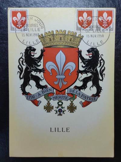 外国邮品藏品💰🌞💰（拍卖）精品🔭专场🌟 - 1958年 法国城邦徽志