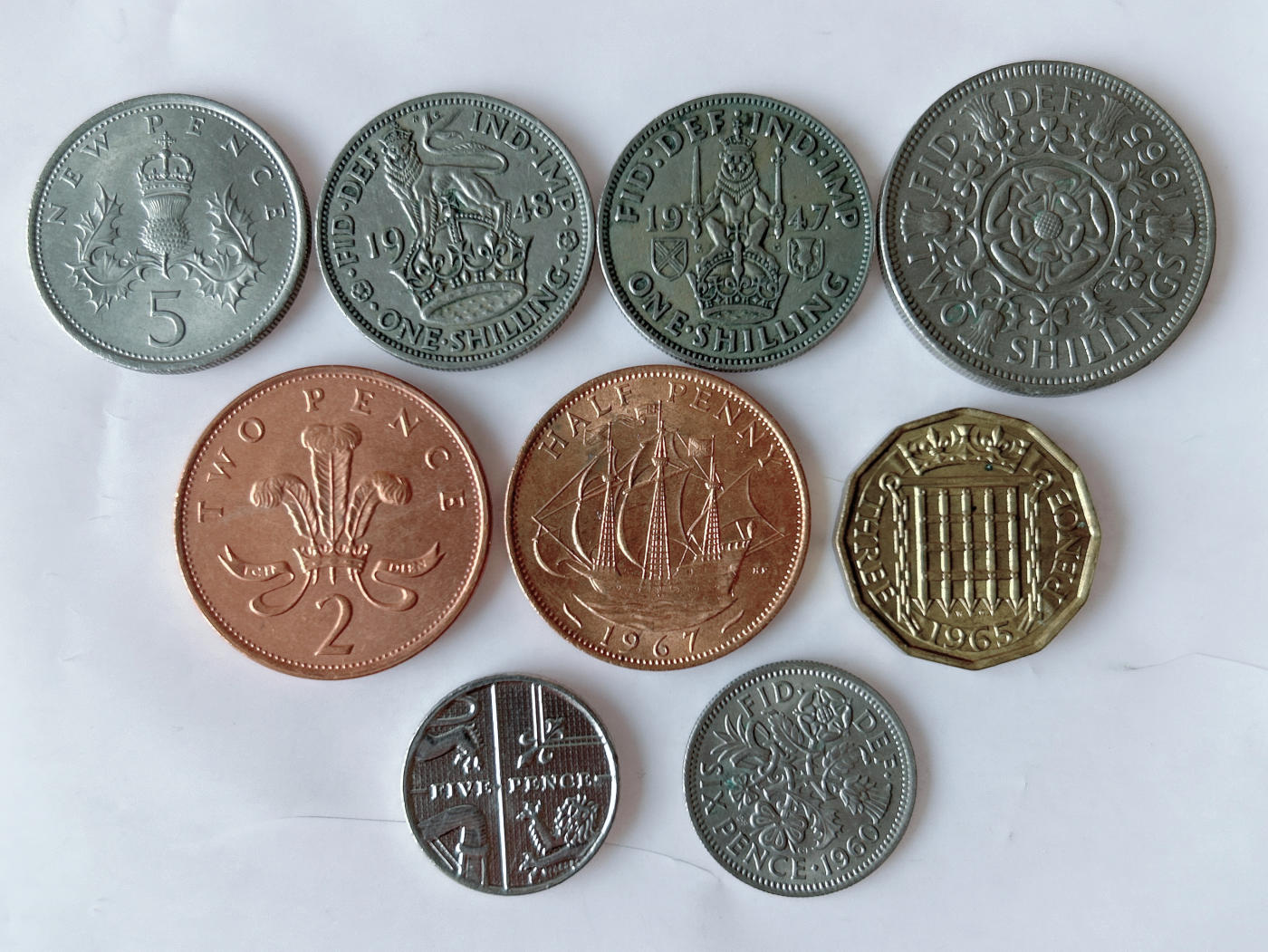 第一海外回流一元起拍收藏 散币专场 第92期 英国硬币 9枚