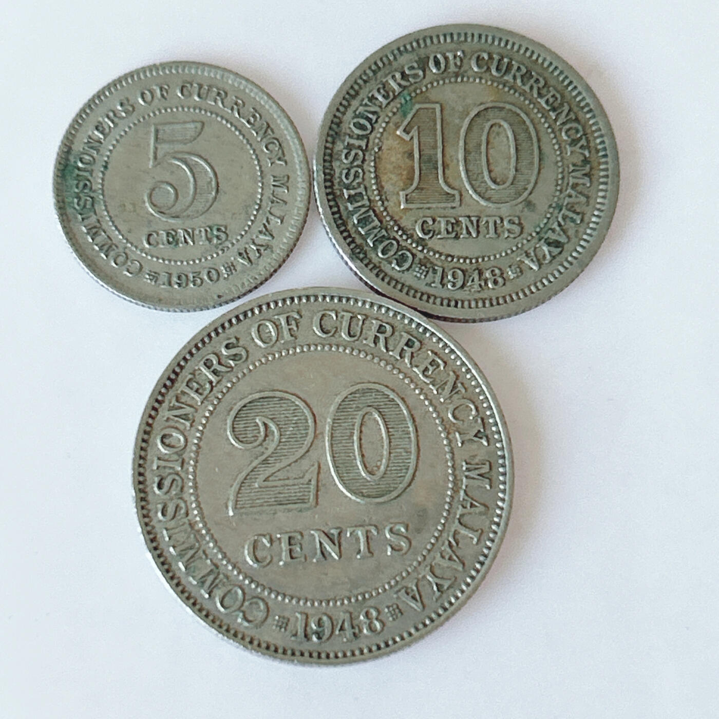 第一海外回流一元起拍收藏 散币专场 第91期 英属马来亚硬币3枚