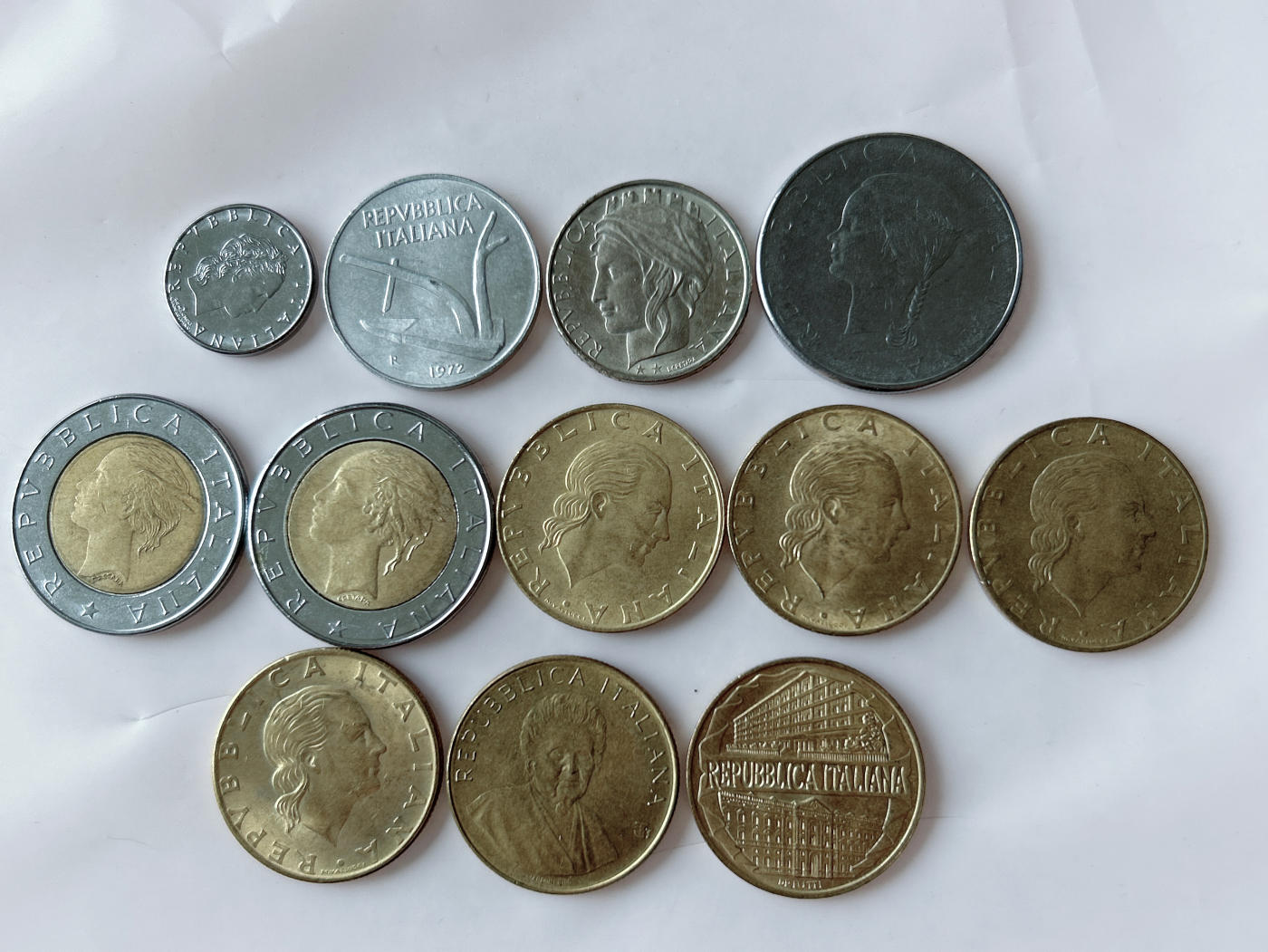 第一海外回流一元起拍收藏 散币专场 第92期 意大利硬币 12枚 无重复