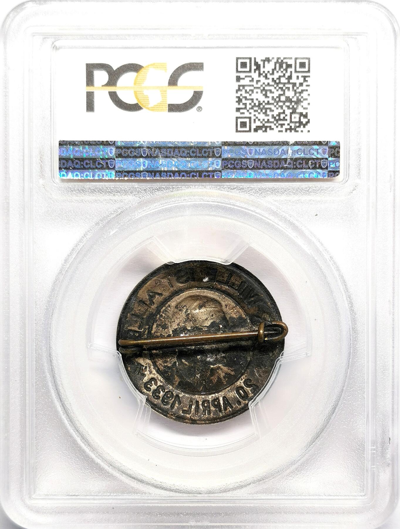 凡希社世界钱币微拍第二百七十期 1933德国元首像镀银铜章“意志就是一切”PCGS-MS62