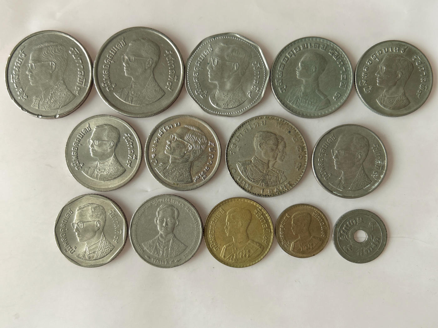 第一海外回流一元起拍收藏 散币专场 第92期 泰国硬币 14枚 无重复